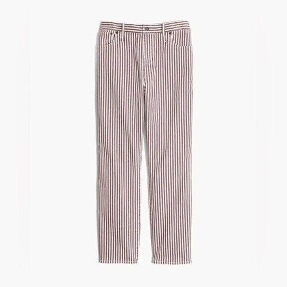 Madewell The High-Rise Slim Boyjean in Luca Stripe Size 25 Pre-owned